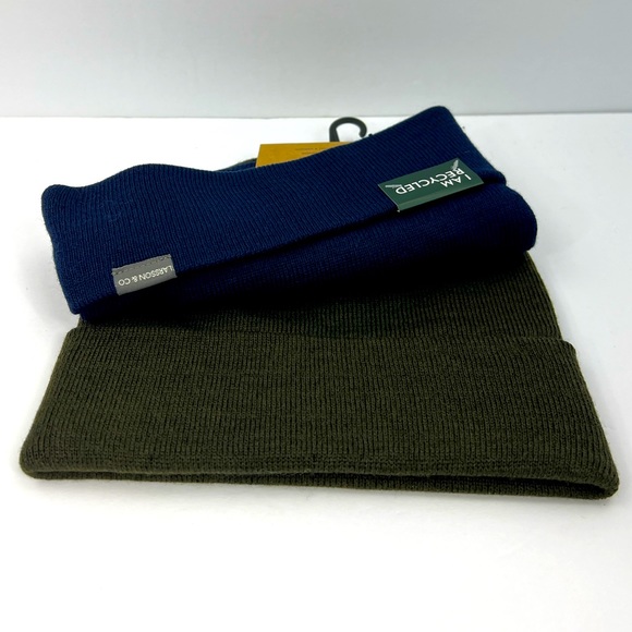 LARSSON & CO SPIRIT OF SCANDINAVIA, BEANIE SET, OLIVE GREEN & NAVY BLUE,ONE SIZE - Picture 6 of 14